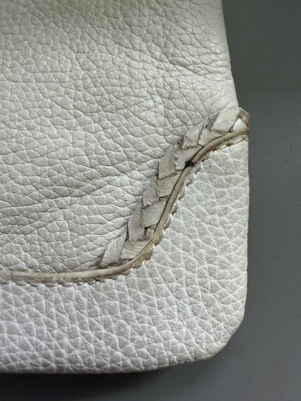 Wilsons Leather Cream Braided Leather Wristlet - Picture 3 of 5